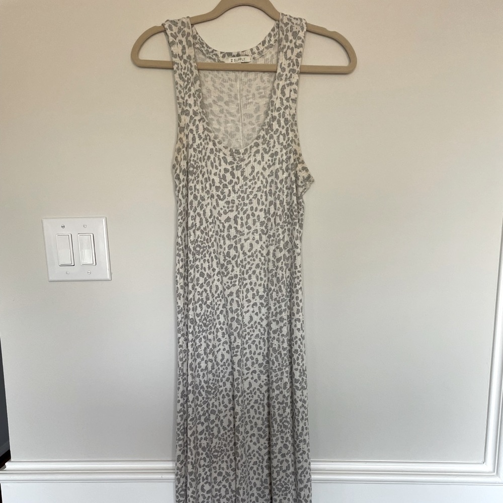Z Supply, gray cheetah dress